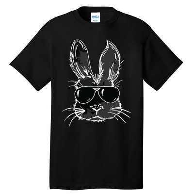 Bunny Face With Sunglasses For Easter Day Tall T-Shirt