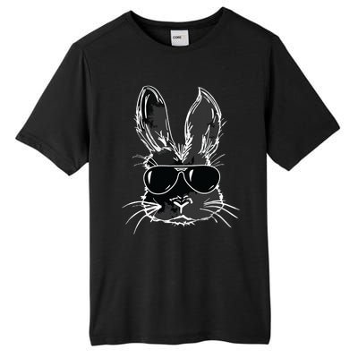 Bunny Face With Sunglasses For Easter Day Tall Fusion ChromaSoft Performance T-Shirt