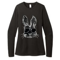 Bunny Face With Sunglasses For Easter Day Womens CVC Long Sleeve Shirt