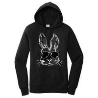 Bunny Face With Sunglasses For Easter Day Women's Pullover Hoodie