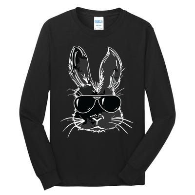 Bunny Face With Sunglasses For Easter Day Tall Long Sleeve T-Shirt