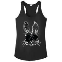 Bunny Face With Sunglasses For Easter Day Ladies PosiCharge Competitor Racerback Tank