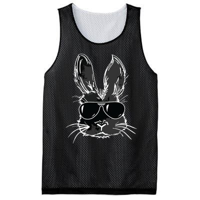 Bunny Face With Sunglasses For Easter Day Mesh Reversible Basketball Jersey Tank