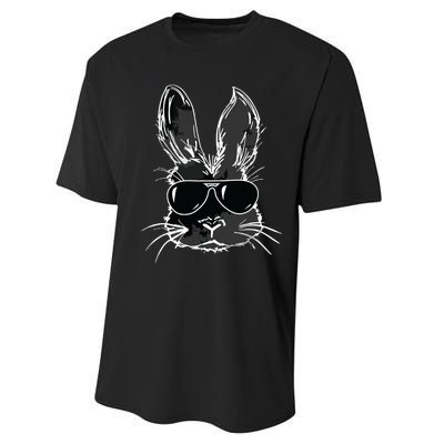 Bunny Face With Sunglasses For Easter Day Performance Sprint T-Shirt