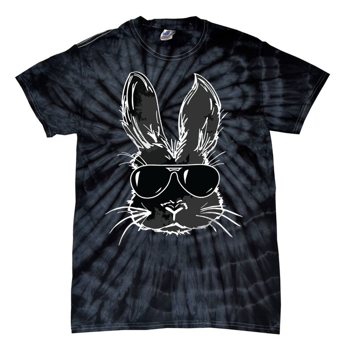 Bunny Face With Sunglasses For Easter Day Tie-Dye T-Shirt