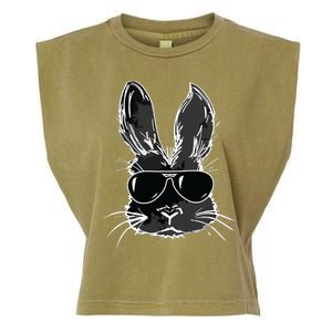 Bunny Face With Sunglasses For Easter Day Garment-Dyed Women's Muscle Tee