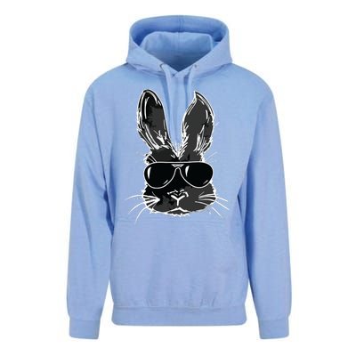 Bunny Face With Sunglasses For Easter Day Unisex Surf Hoodie