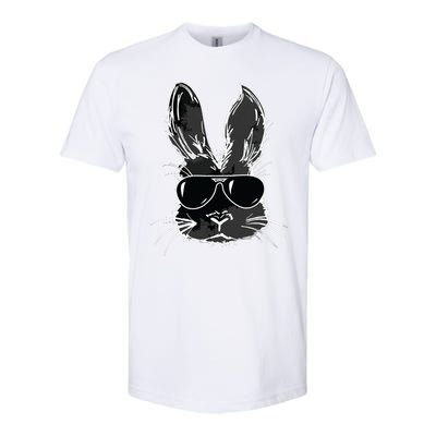 Bunny Face With Sunglasses For Easter Day Softstyle CVC T-Shirt