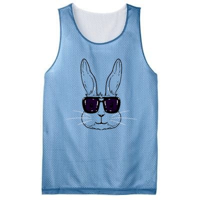 Bunny Face With Sunglasses Easter Day Mesh Reversible Basketball Jersey Tank