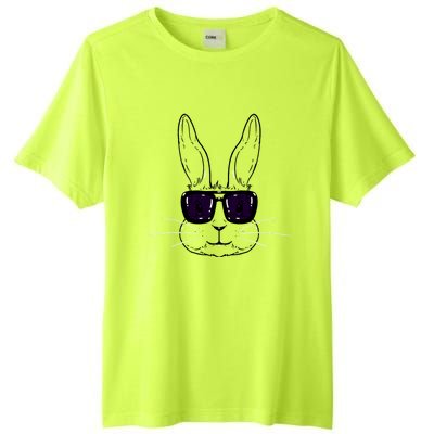 Bunny Face With Sunglasses Easter Day Tall Fusion ChromaSoft Performance T-Shirt