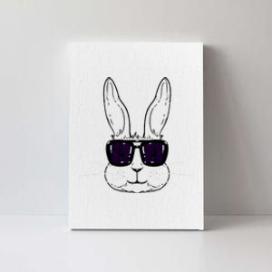 Bunny Face With Sunglasses Easter Day Canvas