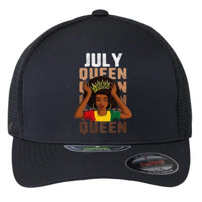 Birthday For Women July Queen African Flexfit Unipanel Trucker Cap