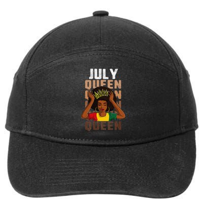 Birthday For Women July Queen African 7-Panel Snapback Hat