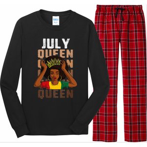 Birthday For Women July Queen African Long Sleeve Pajama Set