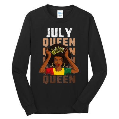 Birthday For Women July Queen African Tall Long Sleeve T-Shirt