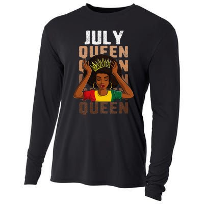 Birthday For Women July Queen African Cooling Performance Long Sleeve Crew