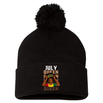 Birthday For Women July Queen African Pom Pom 12in Knit Beanie