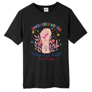 Boho Flower Wo When We Fight We Win Kamala Supporter Tall Fusion ChromaSoft Performance T-Shirt