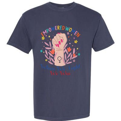 Boho Flower Wo When We Fight We Win Kamala Supporter Garment-Dyed Heavyweight T-Shirt