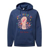 Boho Flower Wo When We Fight We Win Kamala Supporter Performance Fleece Hoodie