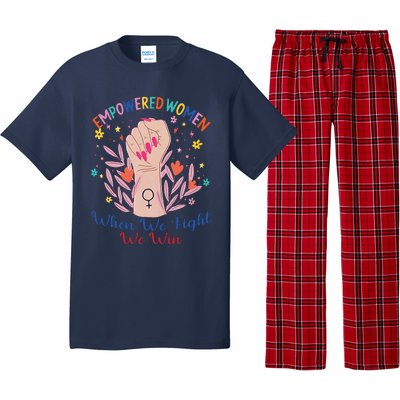 Boho Flower Wo When We Fight We Win Kamala Supporter Pajama Set