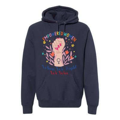 Boho Flower Wo When We Fight We Win Kamala Supporter Premium Hoodie