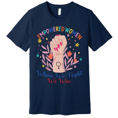 Boho Flower Wo When We Fight We Win Kamala Supporter Premium T-Shirt