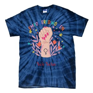 Boho Flower Wo When We Fight We Win Kamala Supporter Tie-Dye T-Shirt