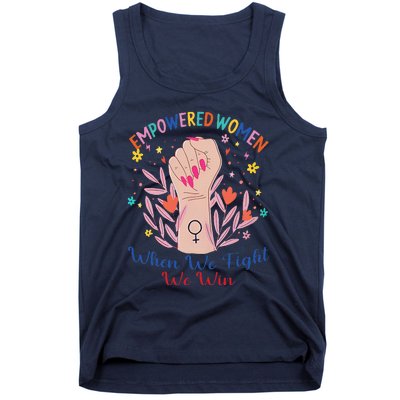 Boho Flower Wo When We Fight We Win Kamala Supporter Tank Top