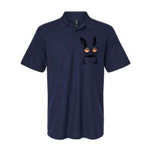 Bunny Face With Sunglasses For Easter Day Softstyle Adult Sport Polo