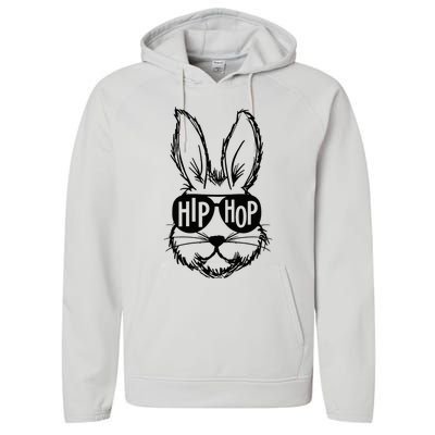 Bunny Face With Sunglasses Hip Hop Happy Easter Performance Fleece Hoodie