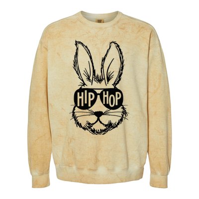 Bunny Face With Sunglasses Hip Hop Happy Easter Colorblast Crewneck Sweatshirt