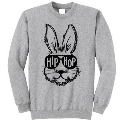 Bunny Face With Sunglasses Hip Hop Happy Easter Tall Sweatshirt