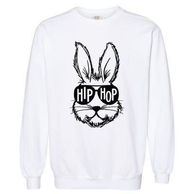 Bunny Face With Sunglasses Hip Hop Happy Easter Garment-Dyed Sweatshirt