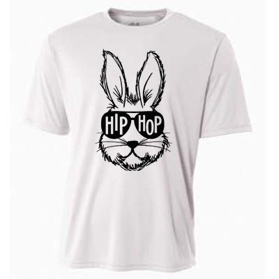 Bunny Face With Sunglasses Hip Hop Happy Easter Cooling Performance Crew T-Shirt