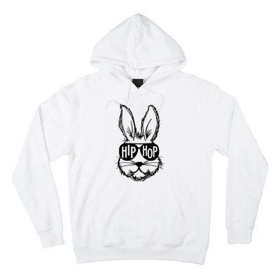 Bunny Face With Sunglasses Hip Hop Happy Easter Hoodie