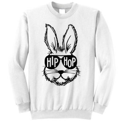 Bunny Face With Sunglasses Hip Hop Happy Easter Sweatshirt