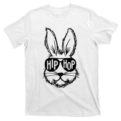 Bunny Face With Sunglasses Hip Hop Happy Easter T-Shirt