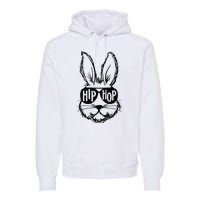 Bunny Face With Sunglasses Hip Hop Happy Easter Premium Hoodie