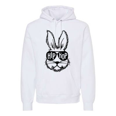 Bunny Face With Sunglasses Hip Hop Happy Easter Premium Hoodie