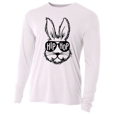 Bunny Face With Sunglasses Hip Hop Happy Easter Cooling Performance Long Sleeve Crew