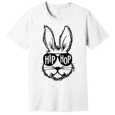 Bunny Face With Sunglasses Hip Hop Happy Easter Premium T-Shirt