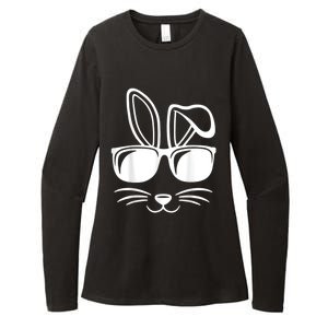 Bunny Face With Sunglasses Easter Day Womens CVC Long Sleeve Shirt