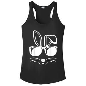 Bunny Face With Sunglasses Easter Day Ladies PosiCharge Competitor Racerback Tank