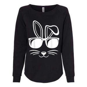 Bunny Face With Sunglasses Easter Day Womens California Wash Sweatshirt