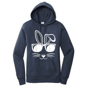 Bunny Face With Sunglasses Easter Day Women's Pullover Hoodie