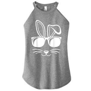 Bunny Face With Sunglasses Easter Day Women's Perfect Tri Rocker Tank