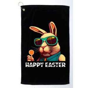 Bunny Face With Sunglasses Funny Easter Day Platinum Collection Golf Towel