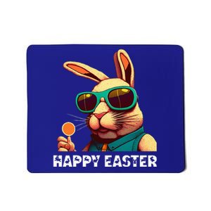 Bunny Face With Sunglasses Funny Easter Day Mousepad