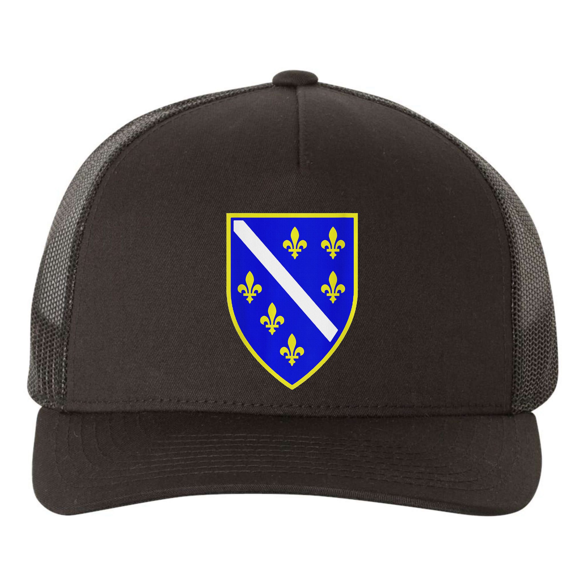 Bosnian Flag With Lily Yupoong Adult 5-Panel Trucker Hat